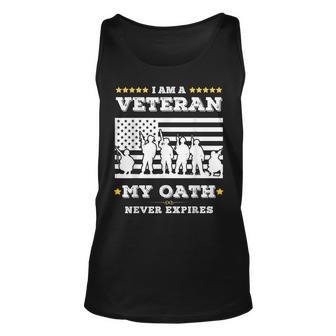 I Am A Veteran My Oath Never Expires Veteran Day Gift V6 Unisex Tank Top - Seseable