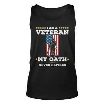 I Am A Veteran My Oath Never Expires Veteran Day V7 Unisex Tank Top - Seseable
