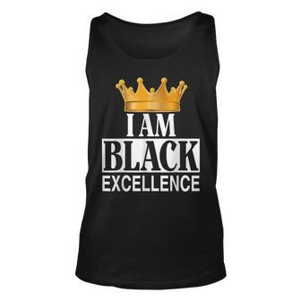 I Am Black Excellence African American Pride Black History Unisex Tank Top - Seseable