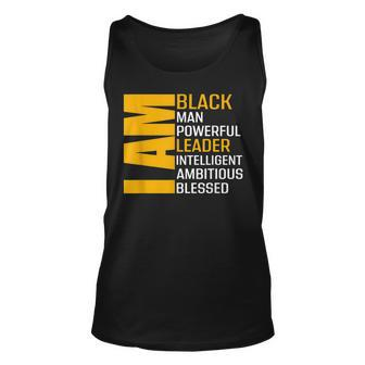 I Am Black Man Leader Black History Month Black King African Unisex Tank Top - Seseable