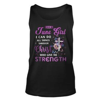 I Am Jure Girl I Can Do All Things Through Christ Who Gives Me Strength Unisex Tank Top - Seseable