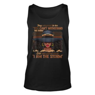 I Am The Storm Black History Melanin Pride African Queen Unisex Tank Top - Seseable