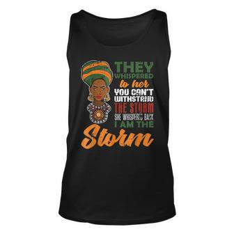 I Am The Storm Black History Queen Melanin African Pride Unisex Tank Top - Seseable