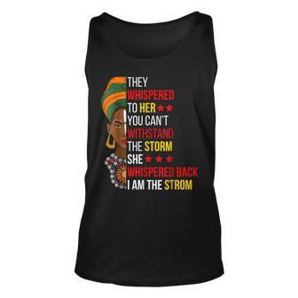 I Am The Storm Black History Queen Melanin Afro African V2 Unisex Tank Top - Seseable