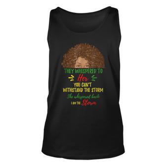 I Am The Storm Black History Queen Melanin Afro African V4 Unisex Tank Top - Seseable