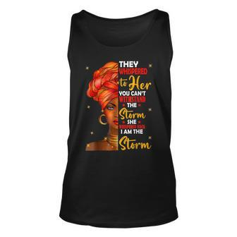 I Am The Storm Queen Melanin African Black History Month Unisex Tank Top - Seseable
