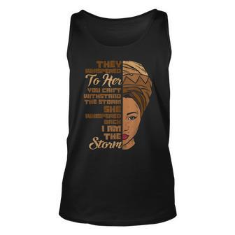 I Am The Storm Queen Melanin African Black History Month V2 Unisex Tank Top - Seseable