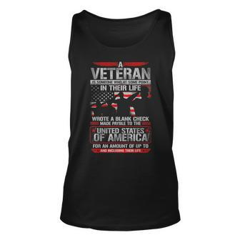 I Am Veteran Ex-Army Served Sacrificed Respect Veteran Unisex Tank Top - Seseable