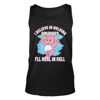I Believe In Holding Grudges I’Ll Heal In Hell Apparel Unisex Tank Top | Mazezy