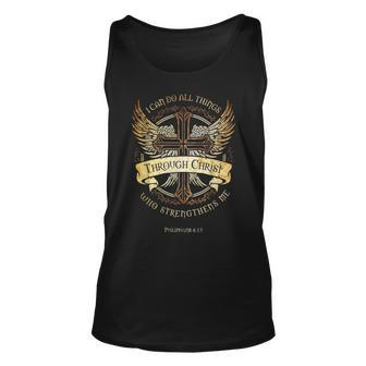 I Can Do All Things Through Christ Who Strengthens Me V11 Unisex Tank Top - Seseable