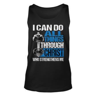 I Can Do All Things Through Christ Who Strengthens Me V12 Unisex Tank Top - Seseable