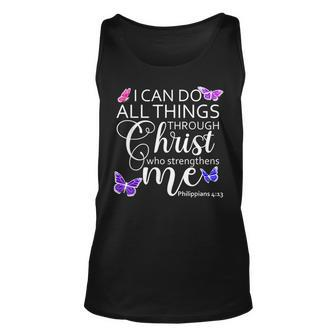 I Can Do All Things Through Christ Who Strengthens Me V13 Unisex Tank Top - Seseable
