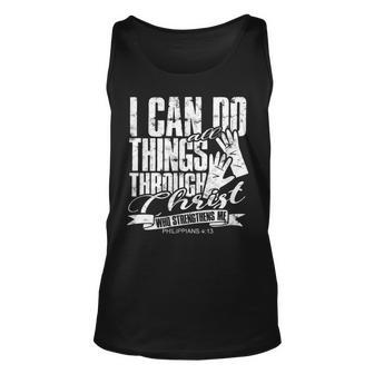 I Can Do All Things Through Christ Who Strengthens Me V7 Unisex Tank Top - Seseable
