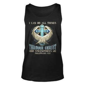 I Can Do All Things Through Christ Who Strengthens Me V8 Unisex Tank Top - Seseable