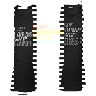 I Cant I Have Plans With My Fishing Pole Funny Bass Fishing Men Women Tank Top Graphic Print Unisex - Thegiftio