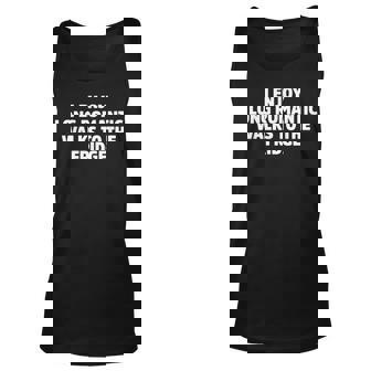 I Enjoy Long Romantic Walks To The Fridge Men Women Tank Top Graphic Print Unisex - Thegiftio
