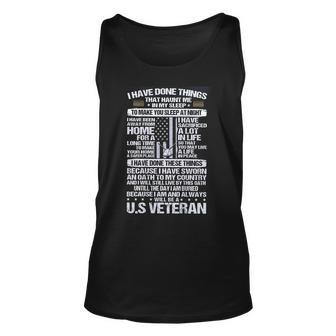I Have Done Things That Haunt Me In My Sleep On Back Unisex Tank Top - Seseable