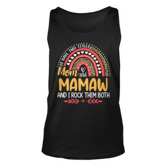 I Have Two Titles Mom And Mamaw Pink Leopard Rainbow Unisex Tank Top - Seseable