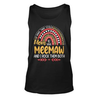 I Have Two Titles Mom And Meemaw Pink Leopard Rainbow Unisex Tank Top - Seseable