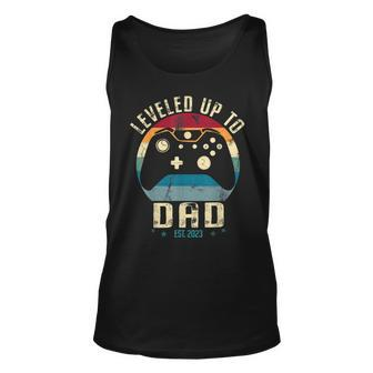 I Leveled Up To Daddy 2023 Promoted To Dad Soon To Be Dad Unisex Tank Top - Thegiftio UK