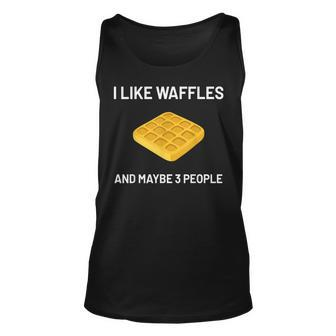 I Like Waffles Funny Belgian Waffles Lover Gift V3 Men Women Tank Top Graphic Print Unisex - Thegiftio UK