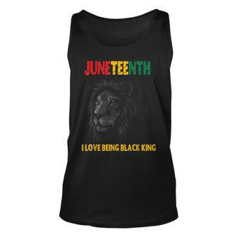I Love Being A Black King Dad Fathers Day Lion Juneteenth Unisex Tank Top | Mazezy UK