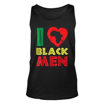 I Love Black Men Couples Black History Month African Pride Unisex Tank Top - Seseable