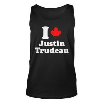 I Love Justin Trudeau Canada Unisex Tank Top | Mazezy AU
