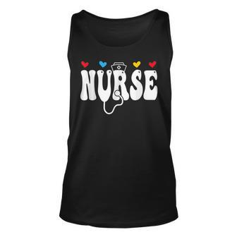 I Love My Friend Who Is A Nurse On Valentines Day Cute Dark Unisex Tank Top - Seseable