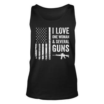 I Love One Woman And Several Guns - Funny Mens Gun Joke Unisex Tank Top - Seseable