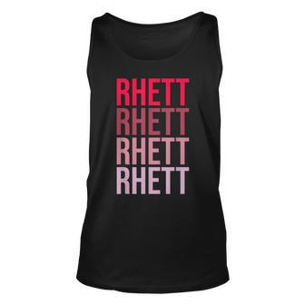 I Love Rhett First Name Rhett Unisex Tank Top - Thegiftio UK