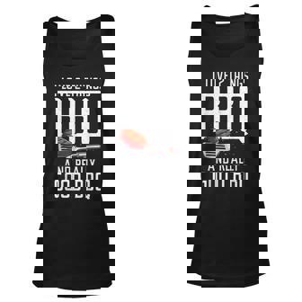 I Love Two Things Bbq And Really Good Bbq Funny Grilling Unisex Tank Top - Seseable
