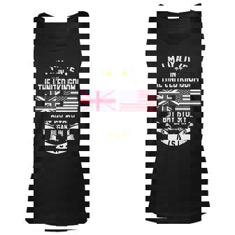 I May Live In United Kingdom But My Story Began In Usa Unisex Tank Top | Mazezy