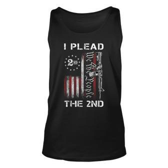 I Plead The 2Nd We The People Usa Flag Ar-15 Rifle Unisex Tank Top - Seseable