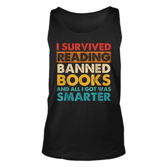 I Survived Reading Banned Books And All I Got Was Smarter Unisex Tank Top | Mazezy DE