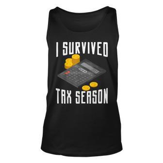 I Survived Tax Season Accountant Cpa Bookkeeper Auditor Unisex Tank Top | Mazezy