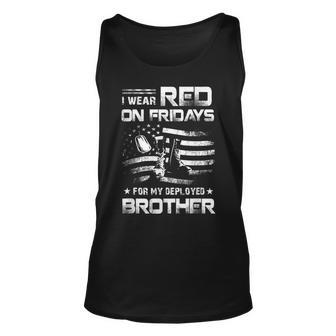 I Wear Red On Friday For My Brother Support Our Troops Unisex Tank Top - Seseable