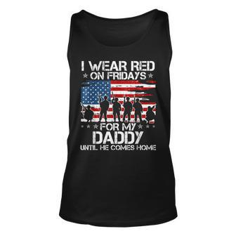 I Wear Red On Friday For My Daddy Support Our Troops Unisex Tank Top - Seseable