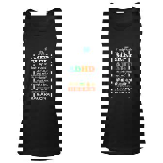 I Wish I Could Sleep But My Stupid ADHD Kicks In Men Women Tank Top Graphic Print Unisex - Thegiftio