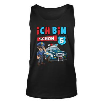 Ich Bin 5 Jahre Jungen Polizei Auto Geschenk Tank Top - Seseable