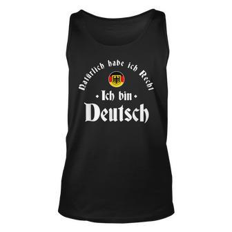 Ich Bin Deutsch - Funny Germany Roots German Heritage Unisex Tank Top | Mazezy