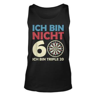 Ich Bin Nicht 60 Triple 20 I 60 Geburtstag Dart Tank Top - Seseable