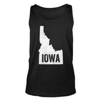 Idaho Iowa Funny Geography Mix Up Gem State Gift Unisex Tank Top - Seseable