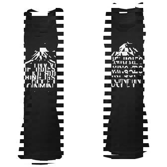 If It Involves Hiking And Dogs Count Me In Funny Dog Lover Unisex Tank Top | Mazezy