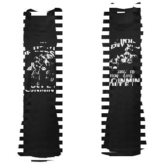If It Involves Hiking And Dogs Count Me In Funny Mountain Unisex Tank Top | Mazezy