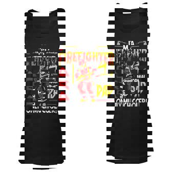 Im A Firefighter Dad Definition Much Cooler Fathers Day Unisex Tank Top - Thegiftio UK