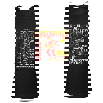 Im A Firefighter Uncle Definition Much Cooler Fathers Day Unisex Tank Top - Thegiftio UK