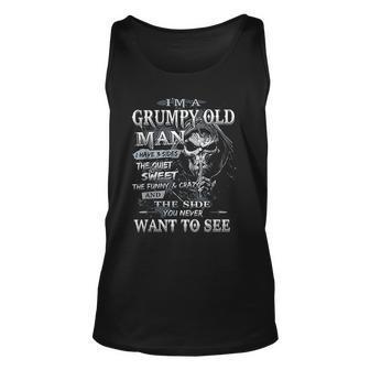 Im A Grumpy Old Man I Have 3 Sides The Quiet And Sweet Men Women Tank Top Graphic Print Unisex - Thegiftio UK