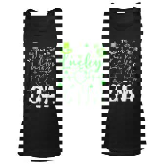 Im A Lucky Cna Nurse Shamrock Top Hat St Patricks Day Unisex Tank Top - Seseable