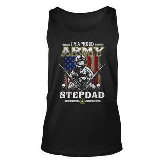Im A Proud Army Stepdad Veteran Fathers Day 4Th Of July Unisex Tank Top - Seseable